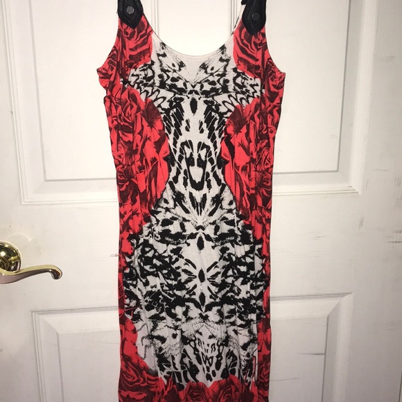 FOX Mini Dress with Leather Straps Small - Picture 3 of 8